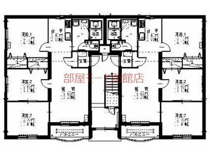 コーポワカサ2(3LDK/4階)の間取り写真