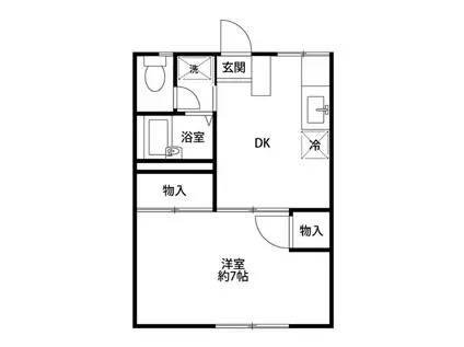 エステート ピッコロ(1K/1階)の間取り写真