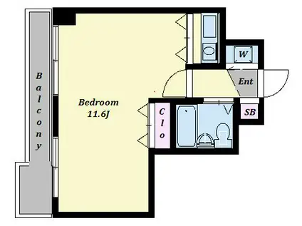 ベルエール方南町(1K/9階)の間取り写真