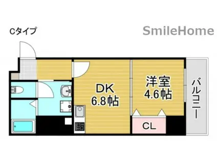 アーバンパーク住之江公園I(1DK/5階)の間取り写真