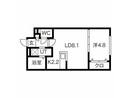 PREMIERE KOTONI(1LDK/4階)の間取り写真