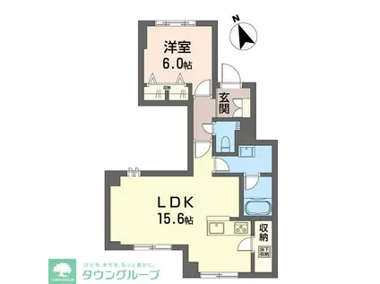 エー レジデンス(1LDK/1階)の間取り写真