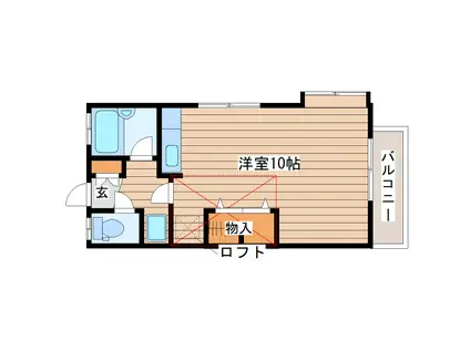 シティハイツ蔦A(ワンルーム/1階)の間取り写真