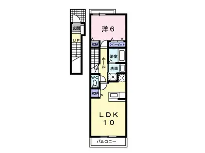 ディールームTSUCHIYA(1LDK/2階)の間取り写真
