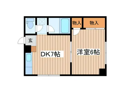 レジデンス三幸(1DK/3階)の間取り写真