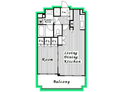 スペーシア川崎III(1LDK/9階)の間取り写真