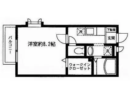 センチュリーガーデン(1K/2階)の間取り写真