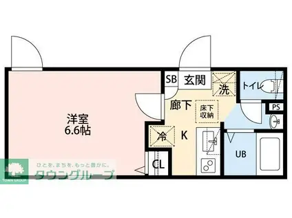 興野2丁目計画 B棟(1K/2階)の間取り写真