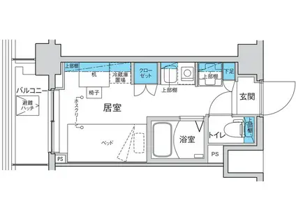 キャンパスヴィレッジ赤塚新町(ワンルーム/2階)の間取り写真