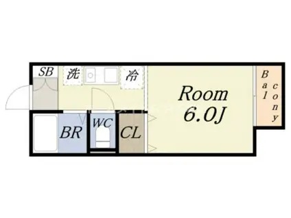 サンハイム(1K/1階)の間取り写真