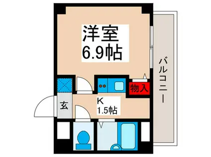 S-FORT舞浜(1K/6階)の間取り写真