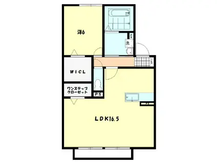 アビタシオンA(1LDK/2階)の間取り写真