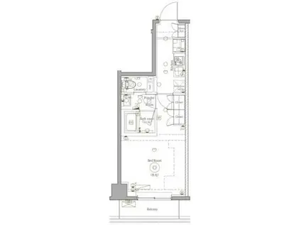 DIPS野方(1K/7階)の間取り写真