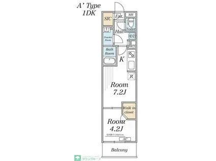 リブリ・さいたま市南区辻5(1DK/1階)の間取り写真