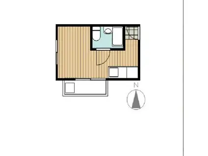 タウン穂積(1K/1階)の間取り写真