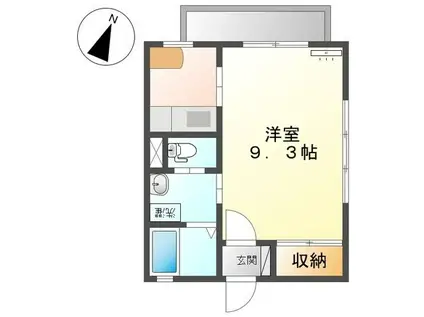 ル・アンジュ(1K/2階)の間取り写真