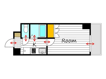 ジュネス鹿田(1K/3階)の間取り写真