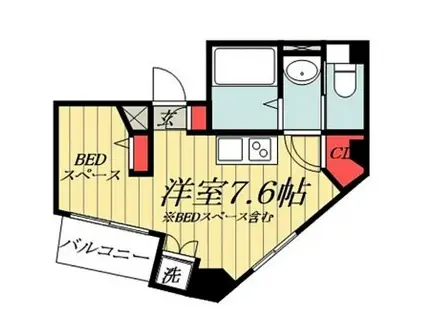 EPガーデン浅草橋(ワンルーム/3階)の間取り写真