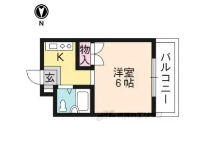 ニューハイツ橋(1K/3階)の間取り写真