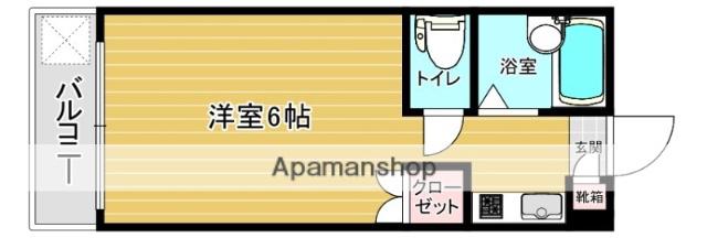スリム片江(1K/2階)の間取り写真