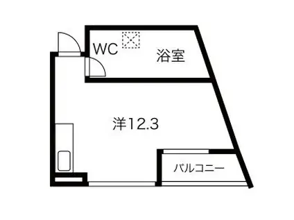 BAUWERK(ワンルーム/8階)の間取り写真