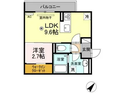 アネックス五番館(1LDK/2階)の間取り写真