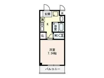 レジデンス壽(1K/5階)の間取り写真