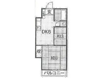 伊勢ハイツIII(2DK/3階)の間取り写真