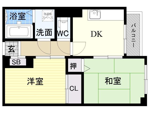 都島岡本マンション(2DK/3階)の間取り写真