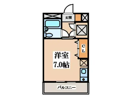 メゾンスギ(ワンルーム/3階)の間取り写真