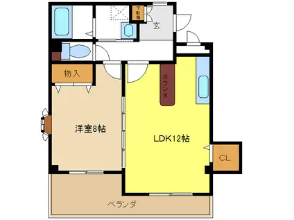 CHARME INOUE(1LDK/1階)の間取り写真