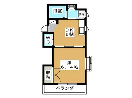 MERIDIAN ANNEX(1DK/4階)の間取り写真