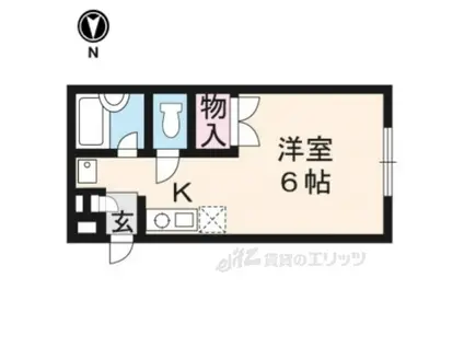 K・S・R(1K/2階)の間取り写真