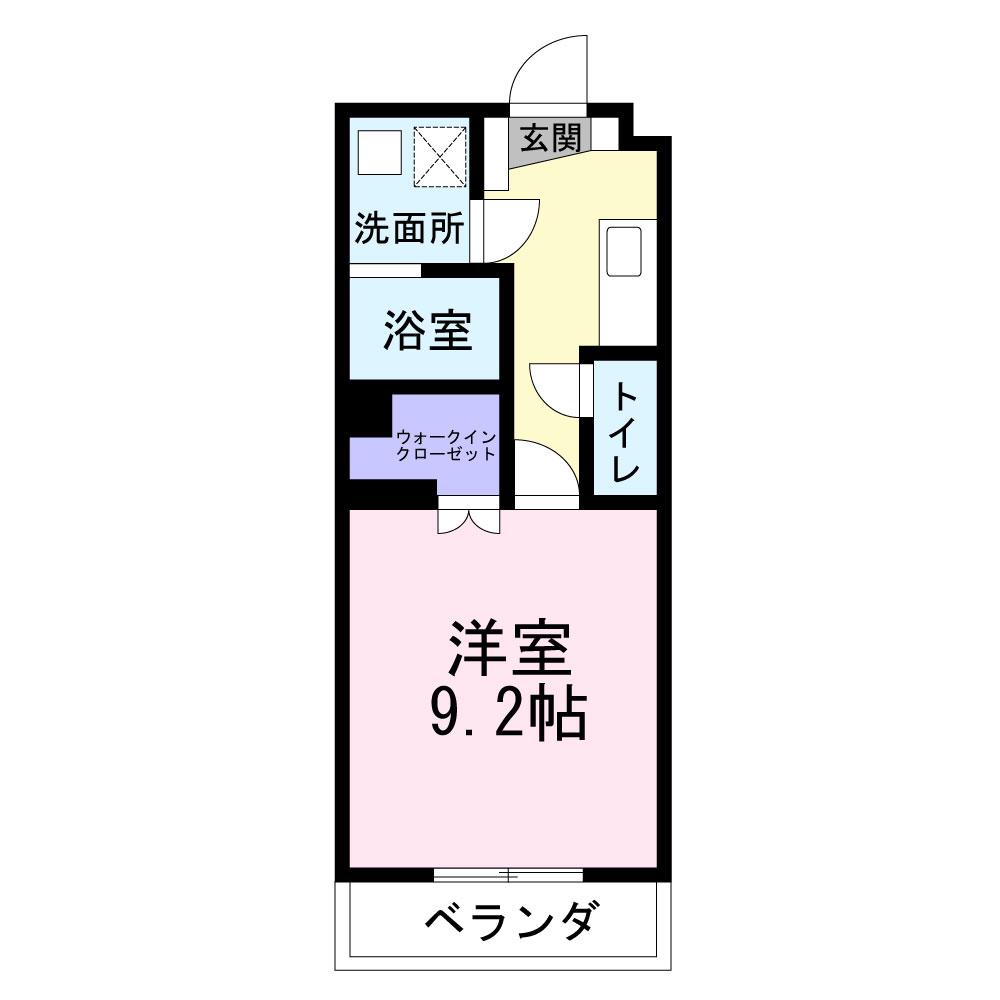ヴィガラス7(1K/2階)の間取り写真
