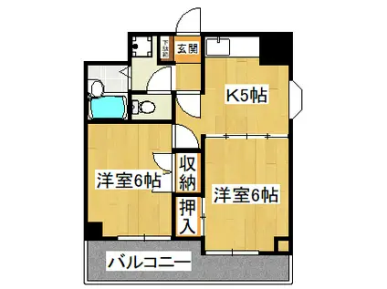 ロイヤルコート西船(2K/7階)の間取り写真