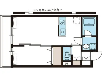 レミオ五番館(1LDK/1階)の間取り写真