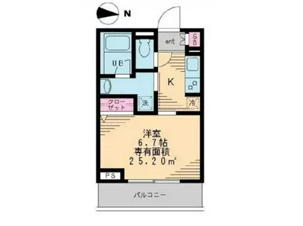 セレリーオ・ニッコー(1K/2階)の間取り写真