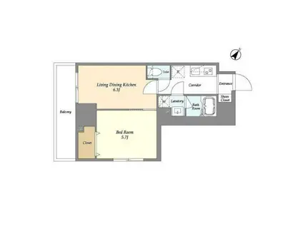 KDXレジデンス町田ノース(2K/8階)の間取り写真