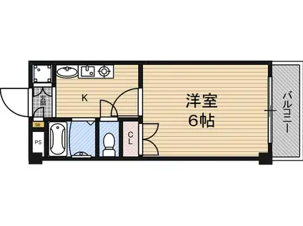 Mプラザ城東六番館(1K/3階)の間取り写真