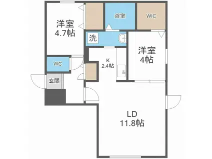 WHITE COURT(2LDK/3階)の間取り写真