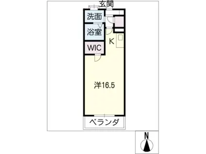 キャッスル常滑(ワンルーム/5階)の間取り写真