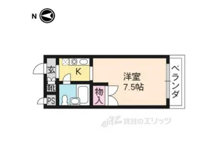 メゾン・ド・ハラ(1K/3階)の間取り写真