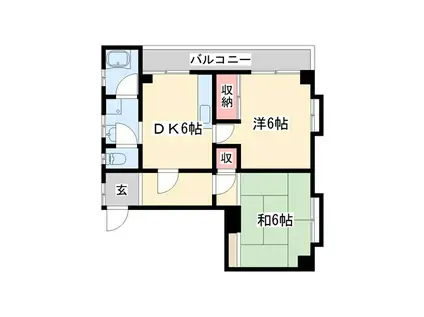春日野マンション(2DK/3階)の間取り写真