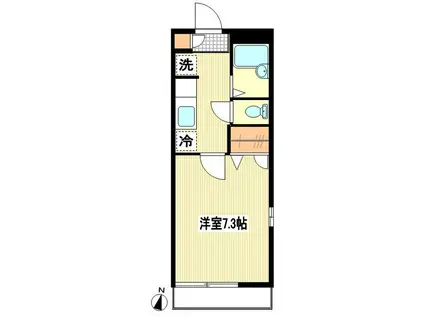 アデスリート(1K/1階)の間取り写真