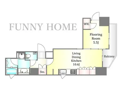 アトラス本郷赤門前(1LDK/5階)の間取り写真