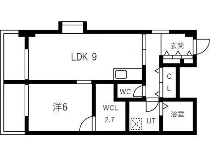 シティータウンナガサキ(1LDK/3階)の間取り写真