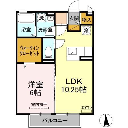 プリマベーラ(1LDK/2階)の間取り写真