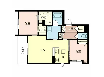 SHAMAISON ECLAT(2LDK/2階)の間取り写真