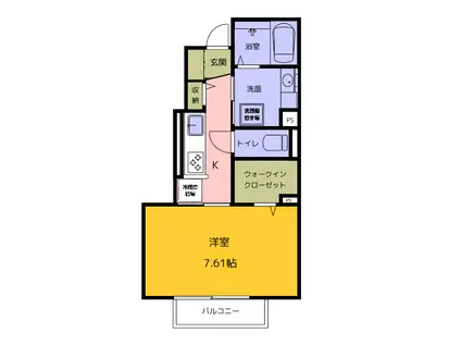 KO OLINA (1K/1階)の間取り写真