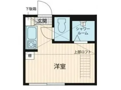 アヴァンティ高田馬場(ワンルーム/2階)の間取り写真